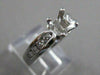 ESTATE .48CT ROUND DIAMOND PLATINUM 3D SEMI MOUNT ENGAGEMENT RING EF VVS 20173