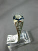 ANTIQUE .70CT OLD MINE DIAMOND & AAA SAPPHIRE 14K WHITE GOLD FILIGREE RING 20969