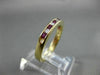 ESTATE .55CT DIAMOND & AAA RUBY 14KT YELLOW GOLD WEDDING BAND RING 3mm #19671