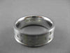 ESTATE WIDE 14KT WHITE GOLD SOLID BRICK DESIGN MENS WEDDING BAND RING 7mm #23144