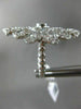 ESTATE LARGE 2.33CT DIAMOND 14K WHITE GOLD 3D OPEN FILIGREE ETOILE COCKTAIL RING