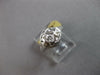 ANTIQUE ART DECO .05CT OLD MINE DIAMOND 18K WHITE GOLD 3D ENGAGEMENT RING #27469