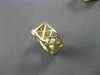 ESTATE 14KT TWO TONE GOLD HEXAGON ETOILE DOUBLE SIDED CZ HUGGIE EARRINGS #24343