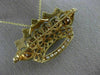 ANTIQUE 1.26CT DIAMOND & AAA BLUE ENAMEL 14K YELLOW GOLD CROWN PIN PENDANT 20798