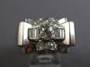 ANTIQUE LARGE 1.72CT OLD MINE DIAMOND 18KT WHITE GOLD 3D ENGAGEMENT RING #28305