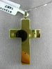 ESTATE EXTRA LARGE .35CT DIAMOND 14K WHITE & YELLOW GOLD 3D CROSS PENDANT #12474