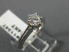ESTATE WIDE .50CT ROUND DIAMOND 18K WHITE GOLD SOLITAIRE ENGAGEMENT RING #11347