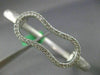 ESTATE LARGE .75CT DIAMOND 18K WHITE GOLD MATTE & SHINY HUG LOVE BANGLE BRACELET