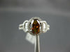 ESTATE 1.5CT WHITE & CHOCOLATE FANCY DIAMOND 14K WHITE GOLD OVAL ENGAGEMENT RING