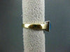 ESTATE WIDE 2.0CT AAA EXTRA FACET BLUE TOPAZ 14K TWO TONE GOLD SQUARE RING #1018
