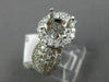WIDE 1.95CT DIAMOND 18KT WHITE GOLD 3D HALO FILIGREE SEMI MOUNT ENGAGEMENT RING
