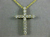 ESTATE .40CT DIAMOND 14KT YELLOW GOLD CLASSIC FLOATING CROSS PENDANT #21625