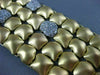 ESTATE MASSIVE 2.44CT DIAMOND 18KT 2 TONE GOLD MULTI ROW PAVE MATTE FUN BRACELET