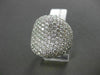 ESTATE LARGE & WIDE 4.37CT DIAMOND 18KT WHITE GOLD 3 DIMENSIONS PAVE FUN RING