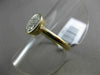 ESTATE WIDE .15CT ROUND DIAMOND 14KT YELLOW GOLD 3D OVAL CLASSIC PAVE LOVE RING