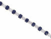 LARGE 19.46CT DIAMOND & AAA SAPPHIRE 18K WHITE GOLD MULTI FLOWER TENNIS BRACELET