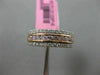 ESTATE WIDE .84CT DIAMOND 18K WHITE & ROSE GOLD CLASSIC WEDDING ANNIVERSARY RING