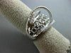 ESTATE LARGE 1.12CT DIAMOND 18KT WHITE GOLD MULTI ROW CRISS CROSS OPEN FUN RING