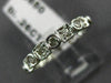 ESTATE .26CT DIAMOND 14K WHITE GOLD ROUND & SQUARE FILIGREE ETERNITY RING #14417