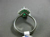 ESTATE 2.69CT ROUND DIAMOND & AAA EMERALD PLATINUM CLASSIC HALO ENGAGEMENT RING