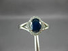 ESTATE 1.15CT DIAMOND & AAA SAPPHIRE 14K WHITE GOLD CLASSIC OVAL ENGAGEMENT RING