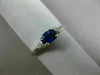 ESTATE .71CT DIAMOND & AAA OVAL SAPPHIRE 14KT WHITE GOLD FRIENDSHIP PROMISE RING