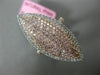 ESTATE EXTRA LARGE 1.34CT DIAMOND 18KT WHITE & ROSE GOLD 3D MARQUISE PAVE RING