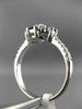 ESTATE 1.21CT DIAMOND & SAPPHIRE 18KT WHITE GOLD SEMI ETERNITY FLOWER LOVE RING