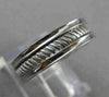 ESTATE WIDE 14KT WHITE GOLD ROPE & SHINY WEDDING ANNIVERSARY RING 5mm #23163