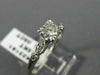 ANTIQUE .62CT ROUND DIAMOND PLATINUM 3D FILIGREE FISHTAIL ENGAGEMENT RING #22181