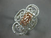 ESTATE LARGE .60CT DIAMOND 14KT WHITE & ROSE GOLD MULTI HEART FILIGREE LOVE RING