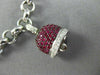 ESTATE 3.01CT WHITE BLACK DIAMOND & MULTI GEM 14K WHITE GOLD BELL CHARM BRACELET