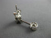 ANTIQUE .64CT DIAMOND 18KT WHITE GOLD CLASSIC SOLITAIRE HANGING EARRINGS #11366