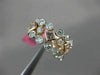 ESTATE WIDE 1.41CT WHITE & PINK DIAMOND 18K 2 TONE GOLD CLASSIC ANNIVERSARY RING
