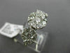 ESTATE LARGE 2.01CT DIAMOND 18K WHITE GOLD CLUSTER PAST PRESENT FUTURE LOVE RING