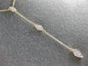 ESTATE .20CT DIAMOND 14KT YELLOW GOLD 3D CLUSTER LARIAT MARQUISE FUN NECKLACE