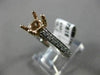 ESTATE .48CT DIAMOND 14KT 2 TONE GOLD 3D LUCIDA ROUND SEMI MOUNT ENGAGEMENT RING