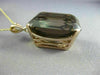 ESTATE MASSIVE 60CT AAA SMOKY TOPAZ 14KT ROSE GOLD 3D CLASSIC FLOATING PENDANT