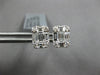 .97CT DIAMOND 18KT WHITE GOLD 3D ROUND & BAGUETTE INVISIBLE SQUARE STUD EARRINGS