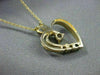 ESTATE .50CT MULTI GEM 14KT YELLOW GOLD OPEN HEART LOVE PENDANT  #18304