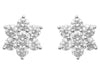 LARGE 1.52CT DIAMOND 18KT WHITE GOLD 3D ROUND CLASSIC FLOWER STAR STUD EARRINGS