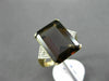 ESTATE LARGE 6.02CT DIAMOND SMOKY TOPAZ 14K YELLOW GOLD 3 STONE ENGAGEMENT RING