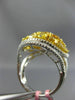 ESTATE 18KT WHITE AND YELLOW GOLD ANNIVERSARY RING. 3D DOUBLE HALO DESIGN