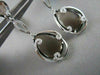 ESTATE PEAR 15.4CT AAA SMOKY TOPAZ & DIAMOND 18KT W GOLD DROP EARRINGS AMAZING!
