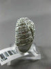 ESTATE WIDE .50CT DIAMOND 18K WHITE GOLD 3D CRISS CROSS WEDDING ANNIVERSARY RING