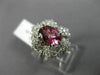 LARGE 1.89CT DIAMOND & AAA OVAL PINK TOURMALINE 14KT WHITE GOLD ENGAGEMENT RING