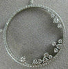 ESTATE LARGE .68CT DIAMOND 18KT WHITE GOLD CIRCLE OF LIFE FLOATING LOVE NECKLACE