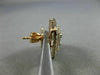 ESTATE LARGE 1.78CT ROUND & BAGUETTE DIAMOND 14KT ROSE GOLD SQUARE STUD EARRINGS