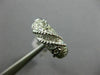 ESTATE .34CT ROUND DIAMOND 18KT WHITE GOLD 3D DOUBLE STAR ROPE LOVE FUN RING