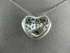 ESTATE 1.07CT WHITE & CHOCOLATE FANCY DIAMOND 14K GOLD HEART LOVE PENDANT #14426